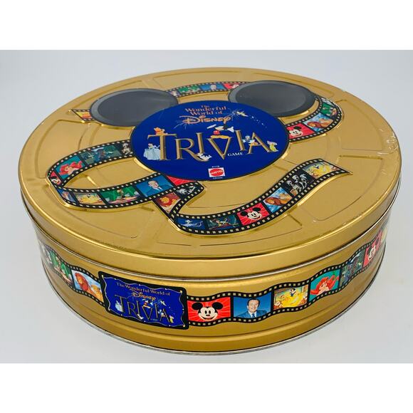 Disneys Wonderful World of Trivia Board Game Tin Only Collectors Insert Mattel - Picture 2 of 8